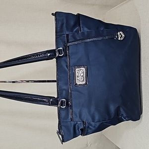 BRIGHTON HERITAGE COLLECTION NYLON AND PATENT LEATHER TOTE BAG BFPM-05-229